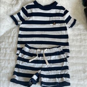 Baby Gap Sz 2 Striped Navy and White Toddler Outfit